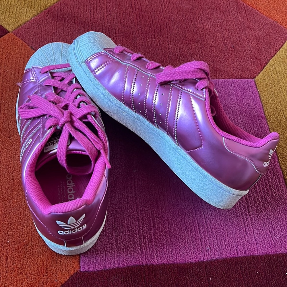 Adidas womens pink superstars